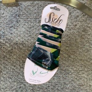 Sseko Sandals Tropical Palm Chiffon Ribbons